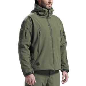 Veste Softshell de sport pour homme sur mesure, imperméable, coupe-vent, respirante, grande taille, fermeture éclair, imprimé, manteau d'hiver pour l'extérieur, capuche - Product Image 1