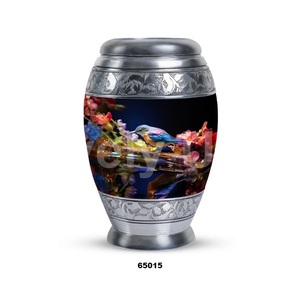 Hot Selling Aluminium Beautiful Sparrow Cremation Adult Urn for Human Ashes Keepsake Funeral Urn With Free <b>Velvet</b> <b>Bag</b> - Product Image 3