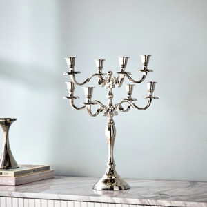 Soporte de vela de cristal moderno, Lámpara decorativa de diseño, acento elegante para el hogar para mesa de comedor, decoración de eventos y fiestas - Product Image 1