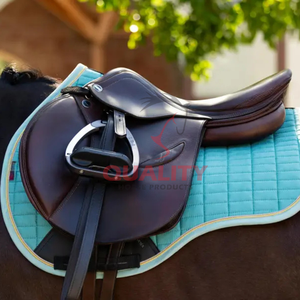 Tapis de selle de cheval anglais haute performance doublure en polaire douce mélange de coton durable rembourrage absorbant les chocs respirant - Product Image 6