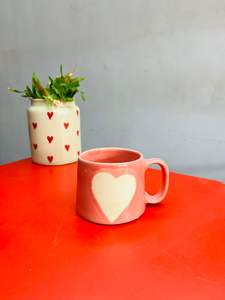 Tasse en céramique imprimée à la main imprimée Heart Love 300ml Tasse pour café, thé ou cadeaux au prix de gros - Product Image 2