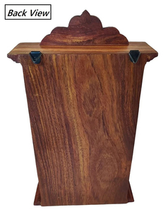 Wooden Almirah-Shaped <b>Key</b> <b>Holder</b> Square Design <b>Wall</b> <b>Key</b> Stand with Hand-Painted Technique Elegant and Functional <b>Wall</b> Decor - Product Image 2