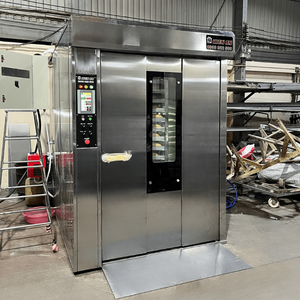 Four rotatif à logo personnalisé avec chariot Altuntop Four à pain à gaz à 24 plateaux Machine de cuisson électrique de haute qualité pour la cuisson du pain - Product Image 1