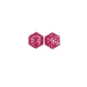 Rubis naturel de Bangkok, hexagones sculptés en forme de fleur, 64,67 carats, qualité AAA, diamants en vrac, variété incluant Trillion, Marquise, Ovale, Cœur, 8 mm - Product Image 4