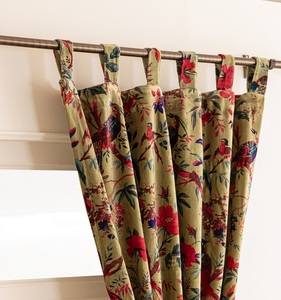 <b>Sage</b> <b>Green</b> Velvet Woven Customizable Pastoral Style Drapes Animal Print Eco-Friendly Noise Reducing Full Light Shading <b>Curtains</b> - Product Image 1