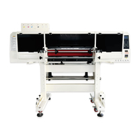 Imprimante d'étiquettes en cristal, imprimante industrielle UV DTF avec laminage automatique, machine d'impression d'autocollants en cristal 2 en 1