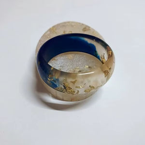 Bracelet de mode fait main en forme de nacre artificielle de qualité supérieure en bois de bambou en corne d'os et résine, autres bracelets à la mode - Product Image 1