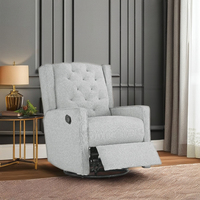 Fauteuil inclinable pivotant moderne, chaise d'allaitement, chaise de loisirs en tissu pour salon, chambre, appartement, hôtel, hôpital, bureau à domicile