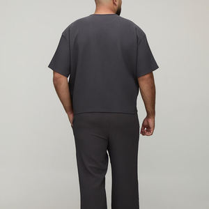 Camisetas Vintage para Hombre de Talla Grande con Logotipo Personalizado, Corte Cuadrado, 100% Algodón Transpirable, Servicio Personalizado OEM - Product Image 2