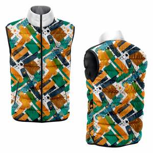 Veste matelassée personnalisable avec col montant imprimé camouflage intégral en différentes couleurs procédé de sublimation - Product Image 6