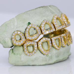 Hip Hop personalizado 925 dientes de plata Grillz Iced Out Moissanite diamante Grillz dientes joyería de plata mejor precio - Product Image 2