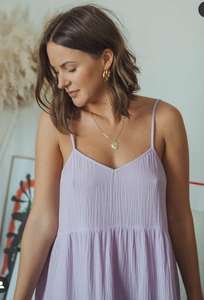 Vestido veraniego para mujer, vestido de verano, verde musgo, blanco, estampado Floral pequeño, ligero, 100%, rayón, correas ajustables, ropa informal bonita - Product Image 2