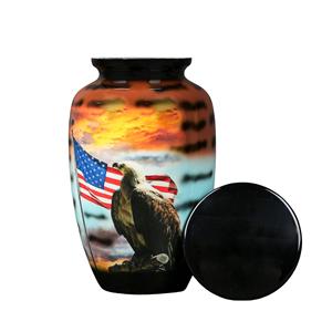 Urnas de metal de lujo para cenizas, la mejor calidad, coloridas y elegantes, suministros funerarios de bajo precio al por mayor para cremación - Product Image 1