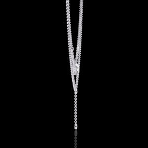 Bijoux personnalisés Collier en or blanc 14 carats avec diamants cultivés en laboratoire et diamants naturels Collier de bijoux en diamants de laboratoire - Product Image 3