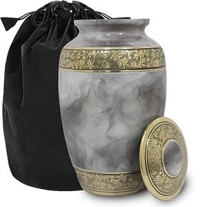 Urna funeraria para cenizas de hombres y mujeres adultos, urna de Metal de cremación para cenizas humanos - Product Image 5