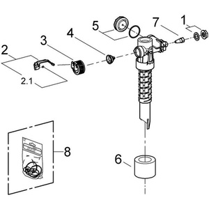 Válvula de llenado oculta GROHE de 6L para inodoros y baños - Product Image 5