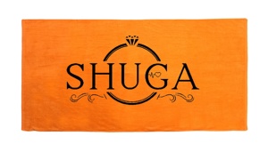 Serviette de plage en velours de coton orange 75x150cm/30x60 pouces broderie personnalisée ou logo imprimé - Product Image 5