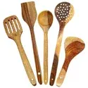 Ensemble d'ustensiles de cuisine en bois de manguier Cuillères de service de cuisine Spatules Ustensiles antiadhésifs durables et écologiques - Product Image 2