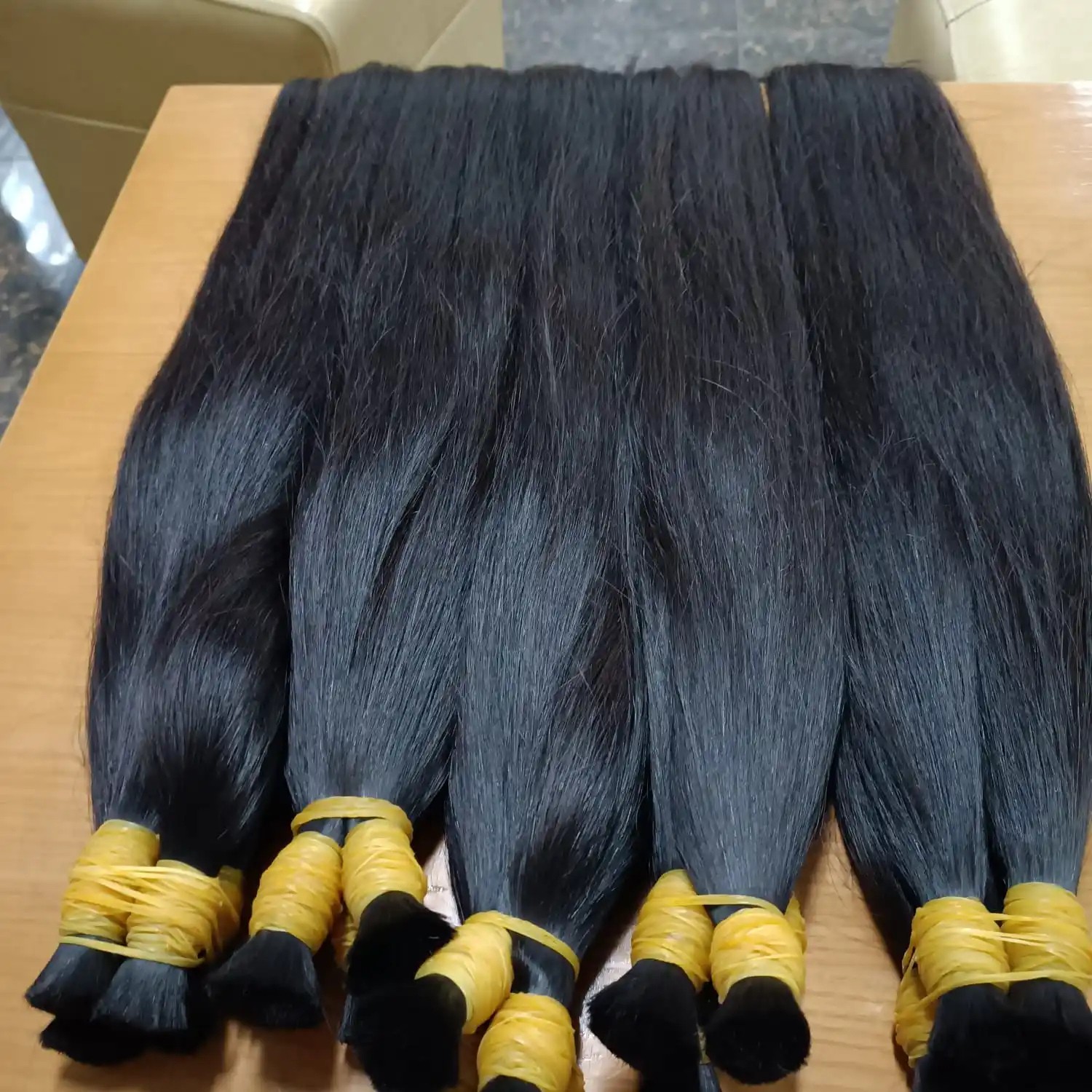 Extensões de cabelo, preço de fábrica, cutícula não processada, lisa, dobro, desenhado, virgem remy, costurar em extensões de cabelo humano no vietnã