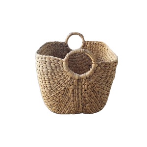 Panier de rangement carré moderne grand format, écologique et durable, avec poignées multifonctionnelles, jaune foncé, en jacinthe d'eau, bac de rangement VAT - Product Image 6