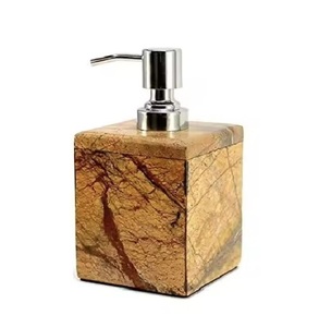 Distributeur de savon en acier inoxydable intégré marbre premium, rechargeable, antirouille, distributeur de pompe à savon de construction durable tendance - Product Image 3