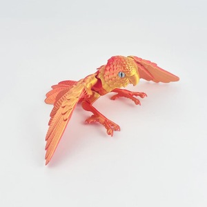 Cầu Vồng Màu Linh Hoạt Khớp Di Chuyển Động Vật Hình Con Vẹt 3D In Cho Văn Phòng Nhà Trang Trí - Product Image 2