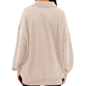 สไตล์ยอดนิยมใส่สบายสำหรับผู้หญิงพร้อมซิปสี่ส่วนดีไซน์ทันสมัยสีทึบเรียงรายสำหรับกิจกรรมออกกำลังกายประจำวันในฤดูหนาว - Product Image 6