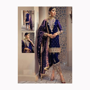 Organza pesada de calidad estándar con Secuencia de bordado traje paquistaní de trabajo para ocasión de fiesta de proveedor indio - Product Image 5