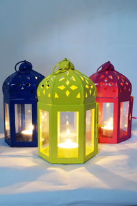 Modern Luxury Indoor Pendant <b>Light</b> Xmas Lantern Christmas Dining Room Glass Chandelier with Iron <b>Hanging</b> Wholesale for Ramadan - Product Image 3