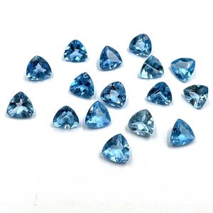 8mm naturel suisse bleu topaze trillion coupe pierres précieuses bleu topaze pierre à facettes en vrac pour la fabrication de pendentifs de bijoux au prix d'usine - Product Image 5