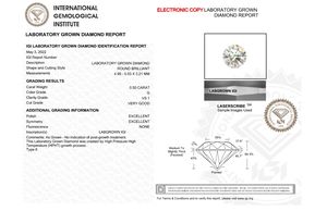 Diamant Rond Brillant Lâche G Couleur VS1 Clarté 0.50 Carat Diamants Synthétiques de Très Bonne Qualité Pour Utilisation de Sertissage de Bijoux - Product Image 2