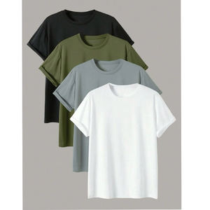 T-shirt blanc 100% coton personnalisé, impression de t-shirt graphique, t-shirts surdimensionnés personnalisés pour hommes - Product Image 2