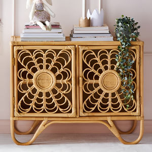 Belle armoire en rotin floral armoire de rangement de vêtements pour enfants meilleures ventes armoires pour enfants - Product Image 1