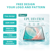 Film de protection hydrogel EPU HD auto-réparateur anti-traces de doigts pour téléphones pliables, compatible avec la machine de découpe de films