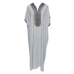 2025 Usine En Gros Jubbah Thobe Marocain Musulman Thobes À Manches Longues Hommes Islamique Brodé Thobe - Product Image 4