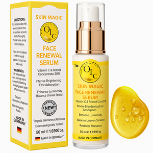Sérum de renouvellement du visage Skin Magic : éclaircissement intense, stimulation du collagène avec 20% de vitamine C et concentré de rétinol - 50 ml - Product Image 1