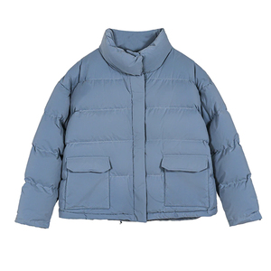 Chaqueta acolchada de Invierno para mujer, LONA DE PUNTO transpirable, Color sólido, rosa, blanco, prendas de vestir informales 2025 - Product Image 1