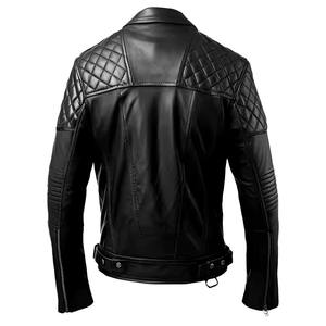 Chaqueta de cuero genuino marrón de alta calidad para hombre, cuello levantado, cierre de cremallera, todos los tamaños, etiqueta de logotipo personalizado, moda para el invierno - Product Image 2