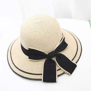 Sombrero de Paja con Lazo Popular para Mujer, Sombrero de Protección Solar para Playa de Verano, Sombrero de Paja Versátil Informal para Exteriores - Product Image 5