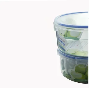Plastik mağaza 5 parça yemek hazırlık saklama kapları Set yuvarlak gıda kutuları plastik gıda sınıfı BPA ücretsiz mutfak saklama kutuları seti