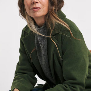 เสื้อโค้ทยาวสำหรับผู้หญิงเสื้อโค้ทยาวผ้าคอตตอนสีพื้นแบบกำหนดเอง2025 - Product Image 3