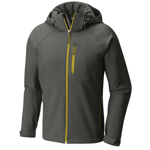 Cantidad a granel Servicio OEM Hombres Chaqueta Softshell en diferentes tamaños Venta superior Hombres Chaqueta Softshell con capucha personalizada - Product Image 1