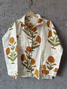 Pijama de algodón con estampado de flores Sexy para mujer, traje informal de manga larga para el hogar, ropa de dormir de talla grande al por mayor, suave y transpirable - Product Image 4