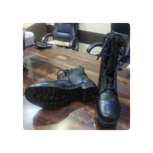 Botas Tácticas de Combate Personalizadas para Hombre, Botas de Seguridad de Tobillo Alto, Impermeables, de Cuero, con Plantilla de Goma, para Entrenamiento al Aire Libre, Senderismo, K.D. Calcetería - Product Image 2