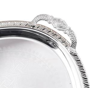 Latest Round Shape Modern Classic Silver Plated Serving Tray Coffee Serveware Home Decorative Hotel and Restaurant Usage - Product Image 4