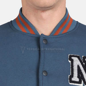 Hombres Casual Streetwear Varsity Chaqueta de invierno Mezcla de lana Algodón Forrado Abrigo Hombres Invierno Béisbol Varsity Chaqueta - Product Image 2