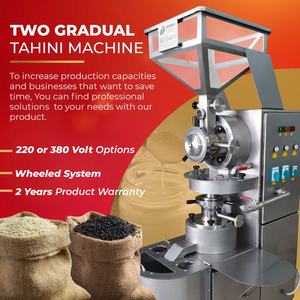 Moulin à tahini Demirbas 50 kg, neuf, en acier inoxydable 304, broyeur à sésame à deux pierres pour boulangerie, usage domestique, vente au détail, pompe principale fabriquée en Turquie - Product Image 4