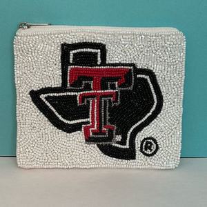 Accessoire de mode occidental de haute qualité fabriqué à la main pochette perlée de Cowboy rouge Mini porte-monnaie avec fermeture à glissière matériel de toile - Product Image 4