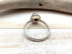 925 Sterling <b>Silver</b> Bohemian Style Bezel Set Minimalist Ring Natural Black Onyx <b>Handmade</b> Oval Cut December Birthstone Wedding - Product Image 4