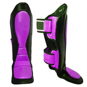 Protège-tibias et protège-pieds en cuir personnalisés légers pour MMA, Muay Thai, Kickboxing, avec fermeture auto-agrippante - Product Image 5